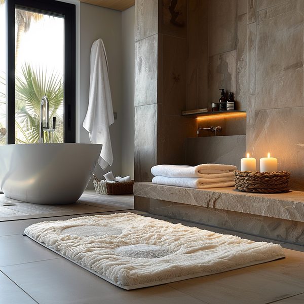 Sécurité et style avec un tapis de douche antidérapant